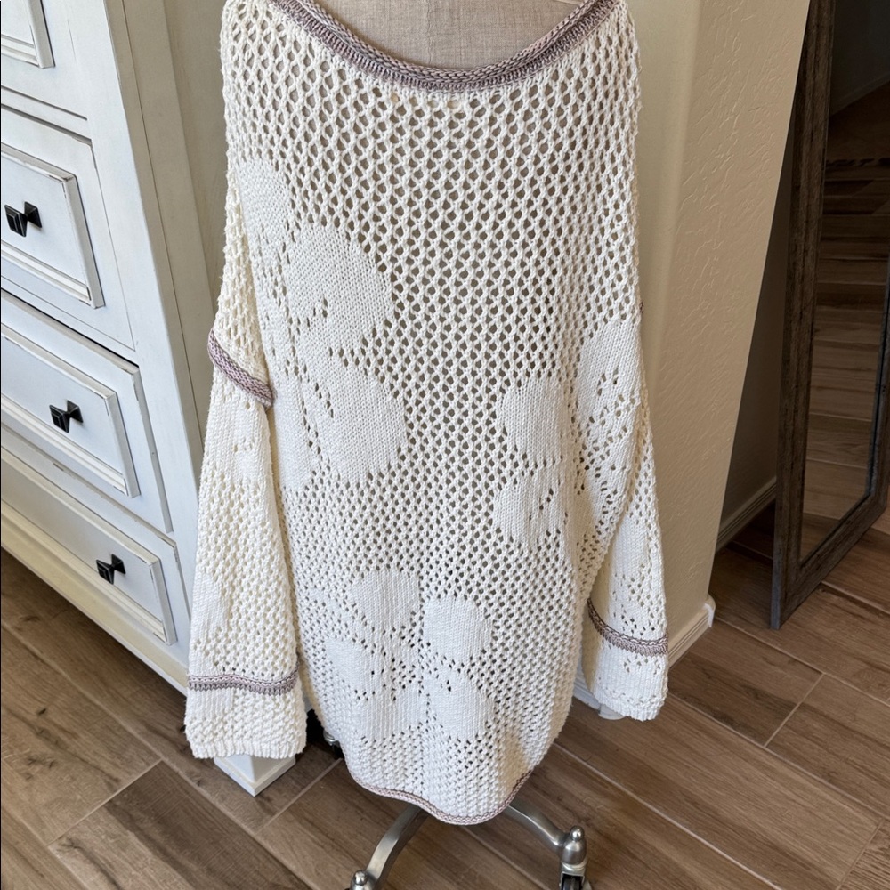 Free People XL Hidden Tropics Open Knit tunic - Picture 7 of 7